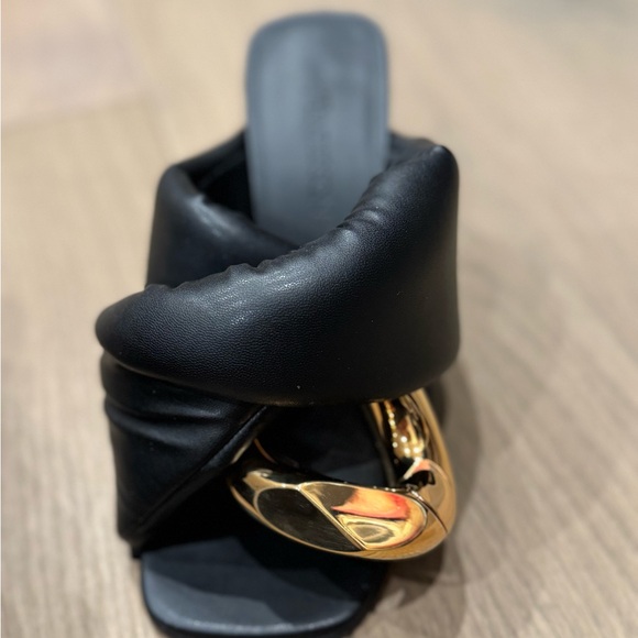 JW ANDERSON black twist chain heeled mules - Picture 6 of 6